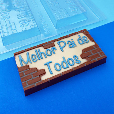 Forma De Chocolate - Forma De Chocolate Especial 3 Partes - Tablete Melhor Pai De Todos - BWB10171